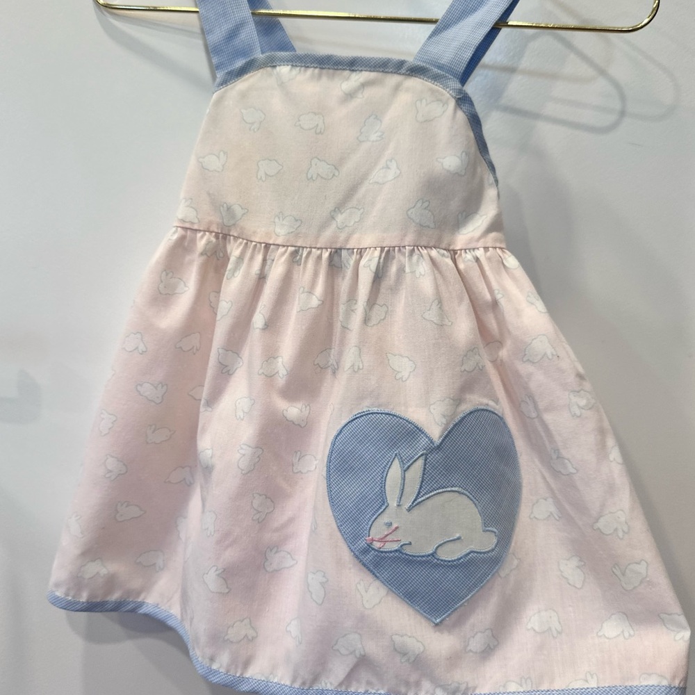 Pink and blue pastel vintage dress toddler girl